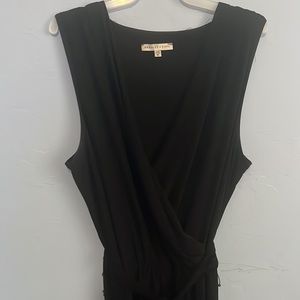 Black wide leg belted jumpsuit. Size XL